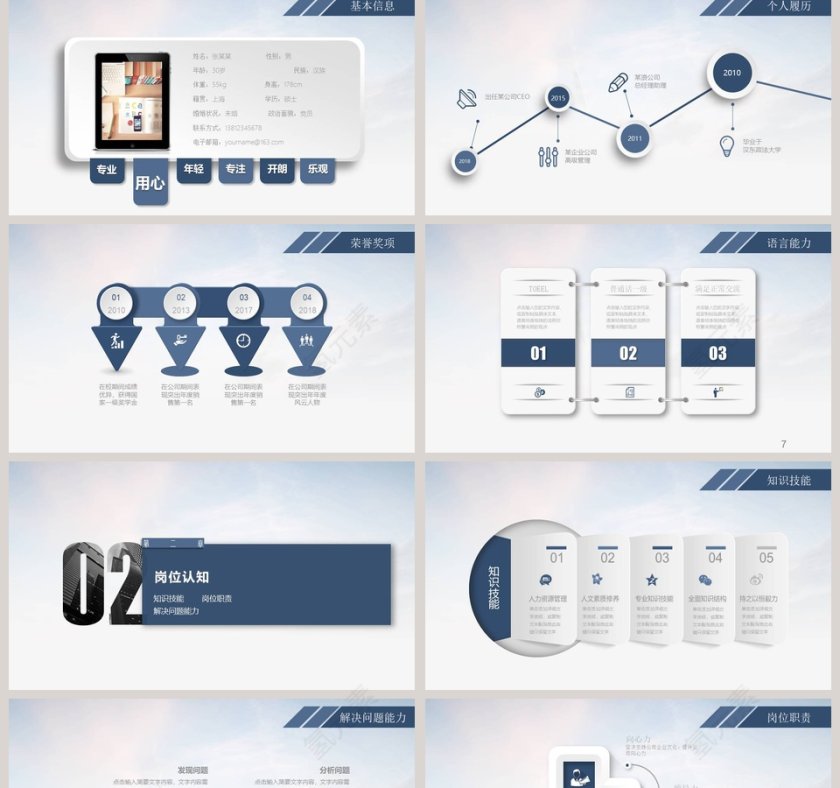 简约大气岗位竞聘PPT模板第2张