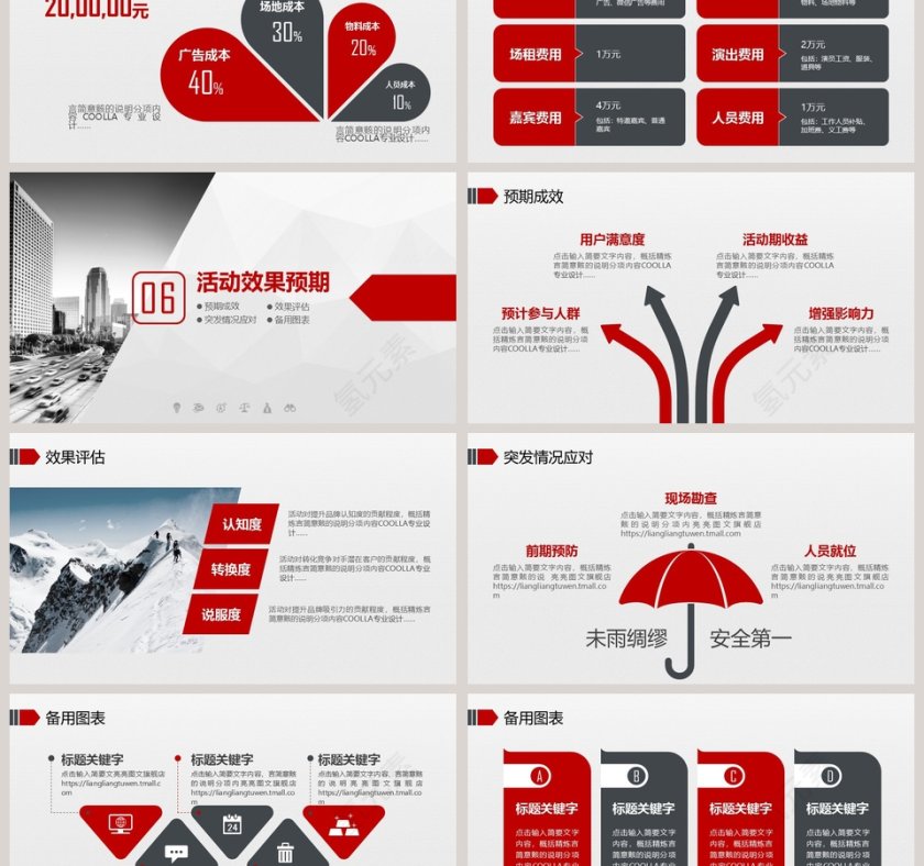 商业计划书营销策划书ppt模板下载第6张