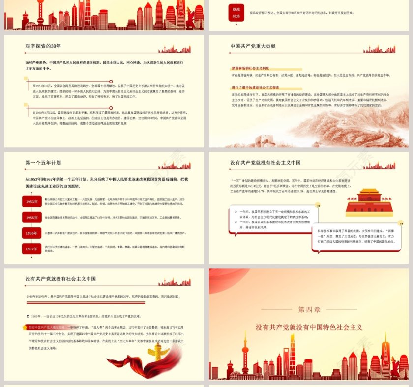 热烈庆祝中国共产党100周年专题党课PPT模板第4张