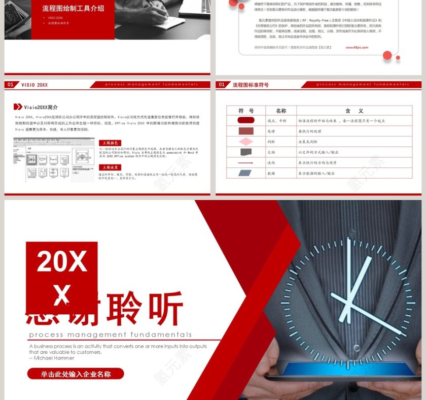 红色大气流程管理基本知识PPT第6张