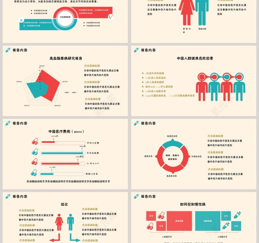 黄色简约卡通健康管理PPT课件第3张