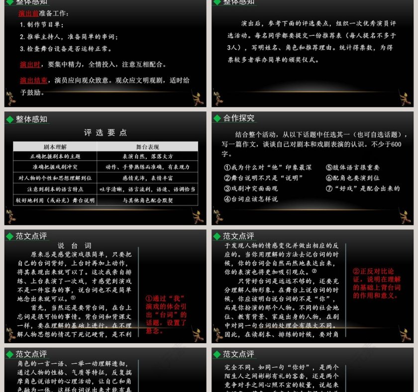 九年级语文下册任务三演出与评议语文课件PPT第2张