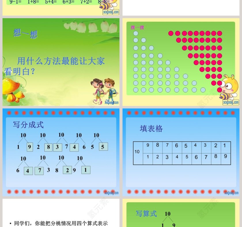 小猴分桃：幼儿教育课件PPT模板第2张