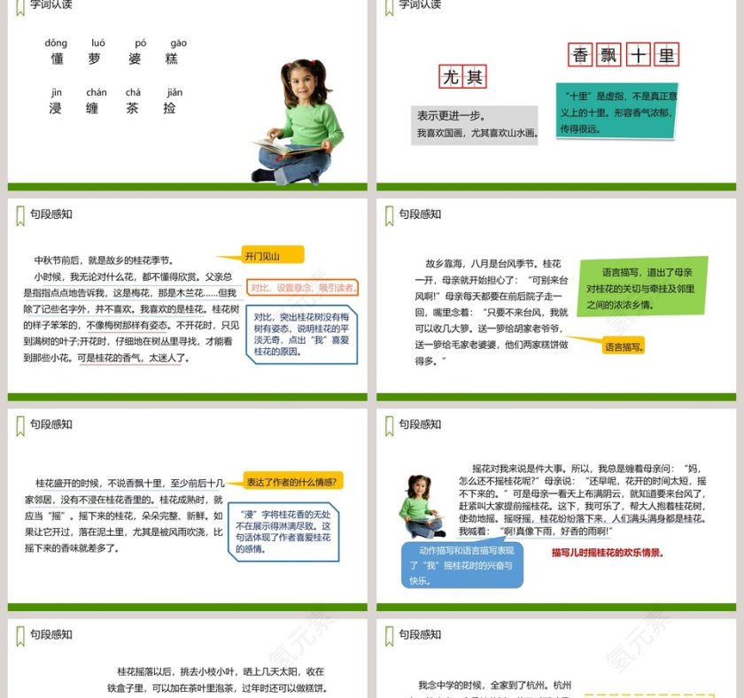 课文解读五年级语文上册桂花雨语文课件PPT第2张