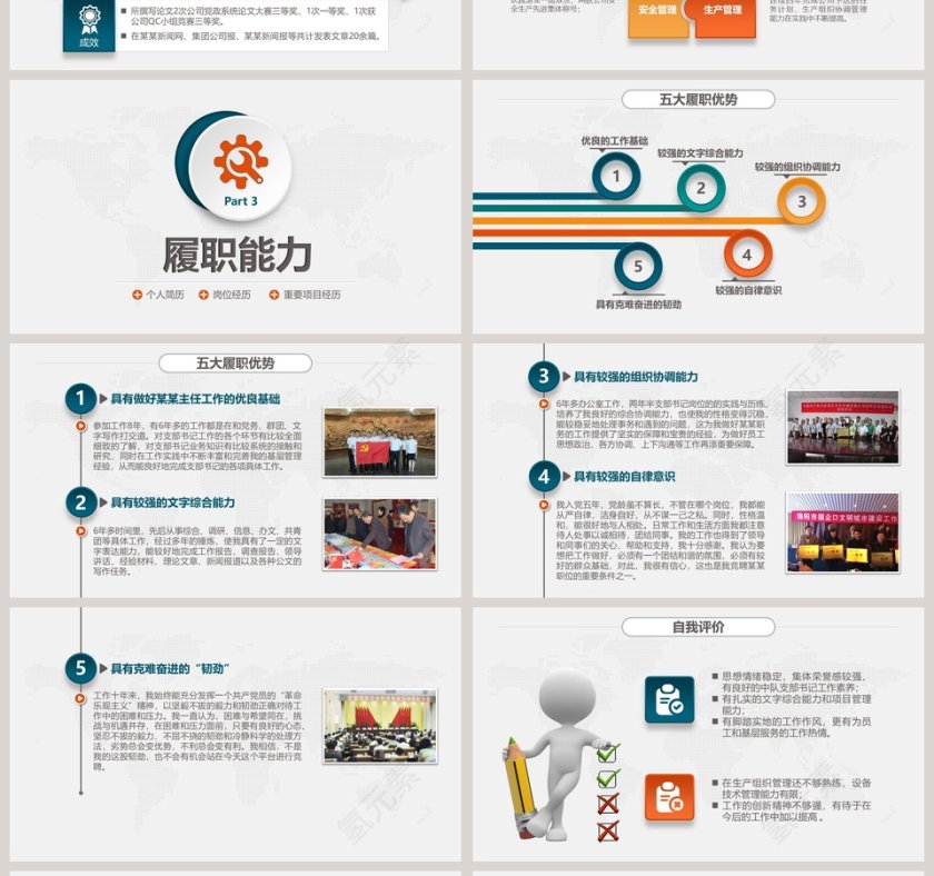 竞岗竞聘答辩报告党政机关公务员国企微立体版PPT第4张