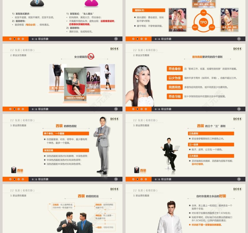 彩色简约商务实用礼仪培训第3张