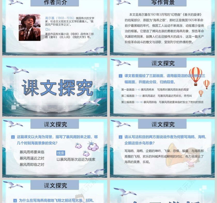 八年级语文课件《海燕》PPT第2张