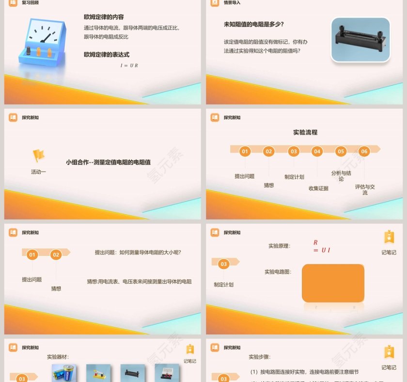 根据欧姆定律测量导体的电阻-第十二章   第教学ppt课件第2张