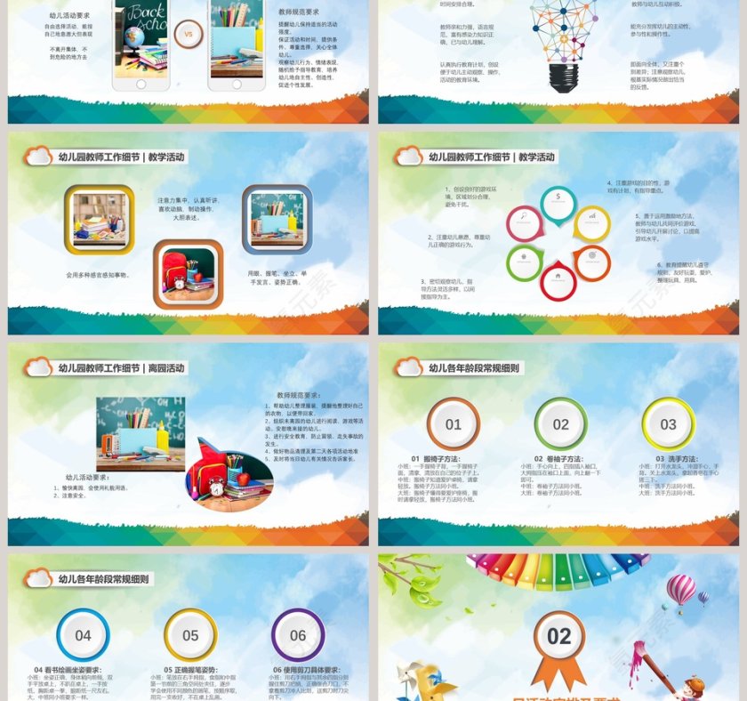 蓝色简约清新幼儿园教师培训PPT 第3张