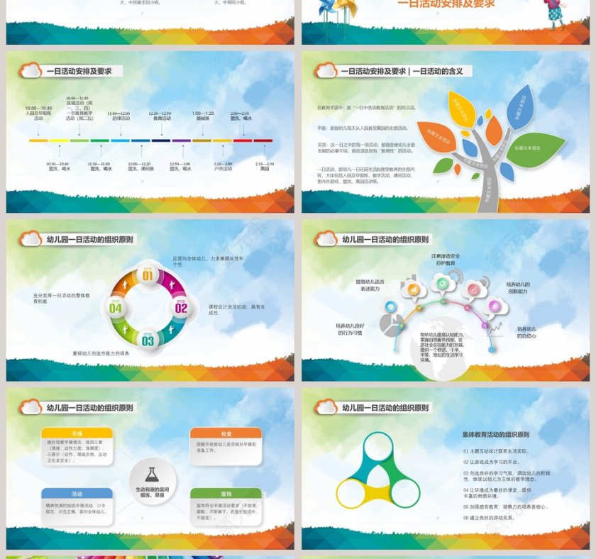 蓝色简约清新幼儿园教师培训PPT 第4张