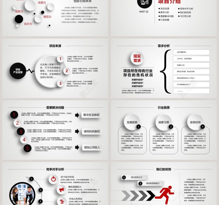 框架完整创业融资计划书商业计划书路演PPT模板第3张