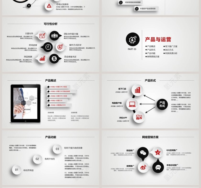 框架完整创业融资计划书商业计划书路演PPT模板第4张