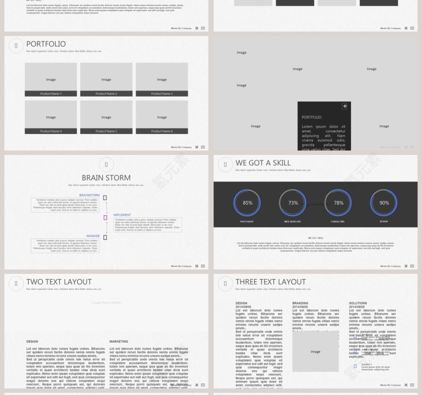  欧美经典商务时尚工作总结PPT模板  第4张