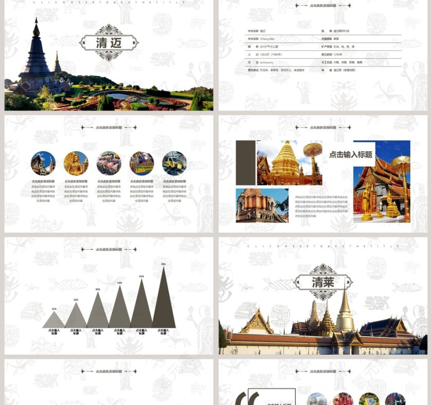 白色简约大气泰国旅游文化PPT第2张