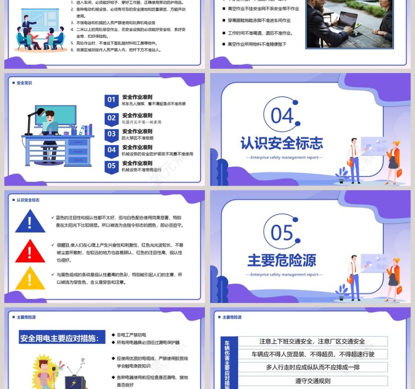 员工入职培训企业安全管理汇报PPT模板第3张