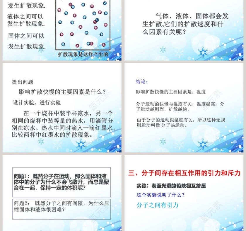 分子热运动第十九章 热和能教学ppt课件第3张