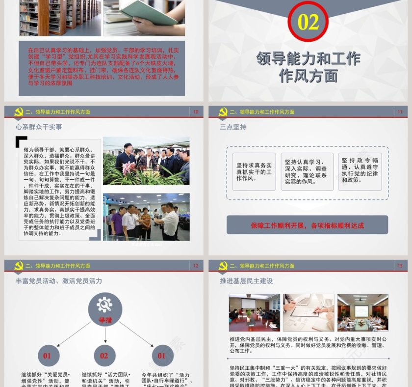 党员干部述职述廉报告廉洁廉政PPT模板干部转正PPT第3张