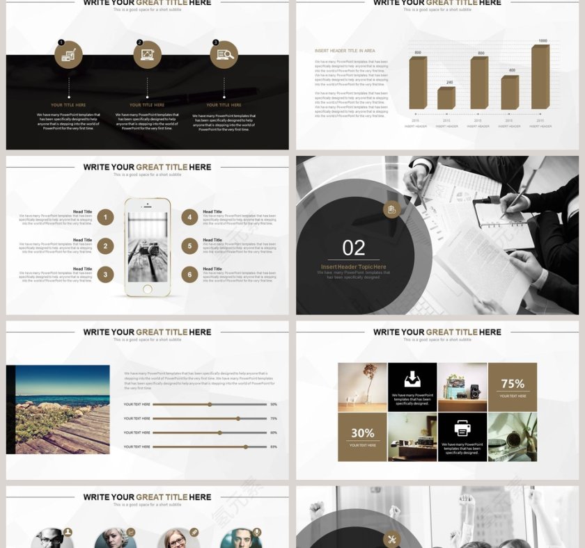 大气欧美风商业计划书PPT第2张