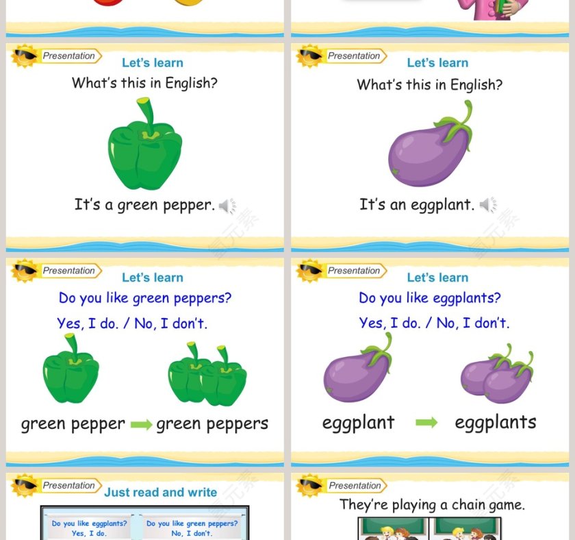 Unit3 Its a pineapple -pineapple主题PPT模板第2张