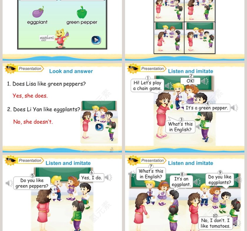 Unit3 Its a pineapple -pineapple主题PPT模板第3张