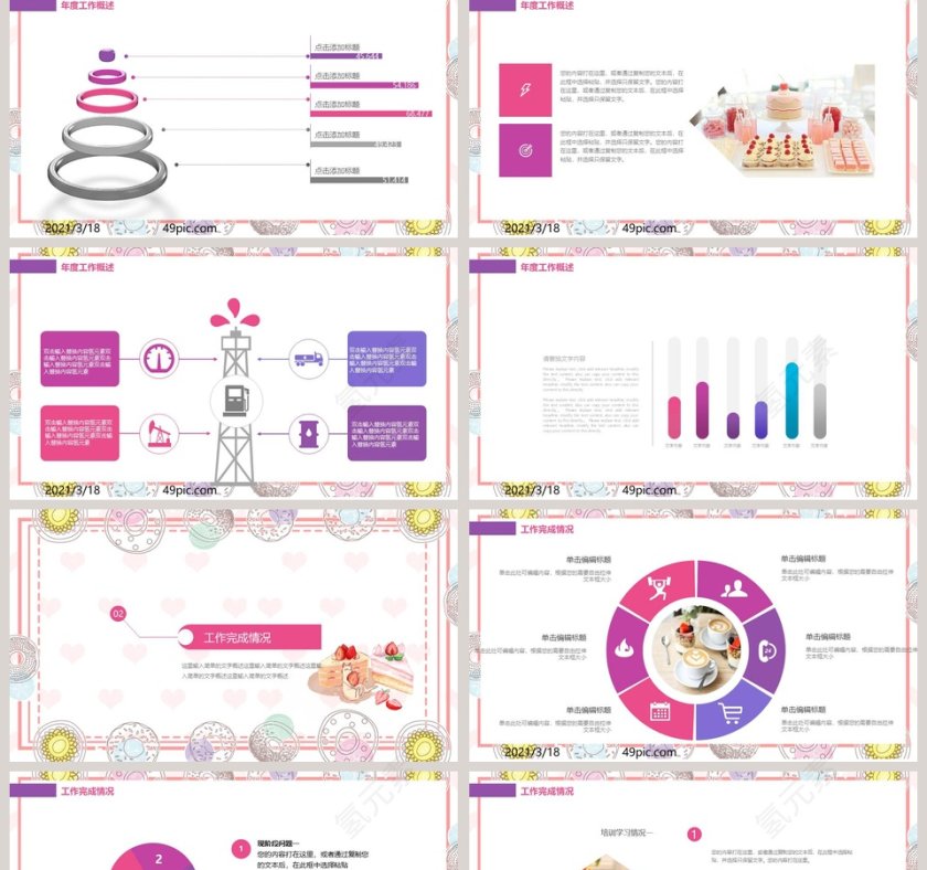 糕点甜品总结汇报PPT模板第2张