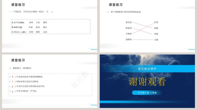 11军神五年级下册 人教版 教学资料 PPT模板第5张