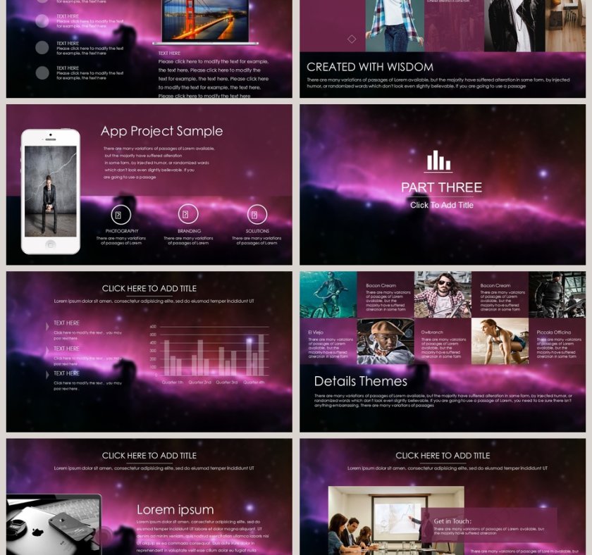 简约大气炫酷宇宙星空科技动态PPT模板 第3张