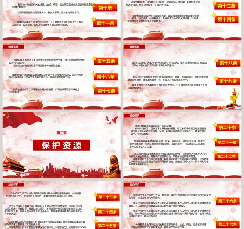 写实背景中华人民共和国外商投资法PPT模板第3张