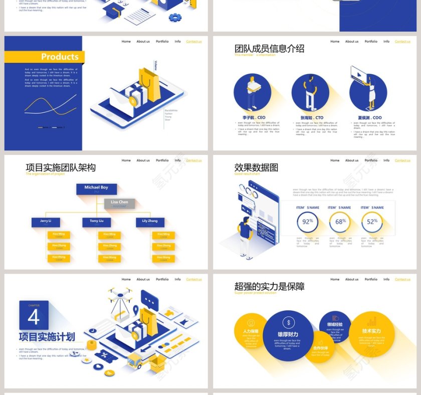 简约商务项目汇报演示PPT模板第4张