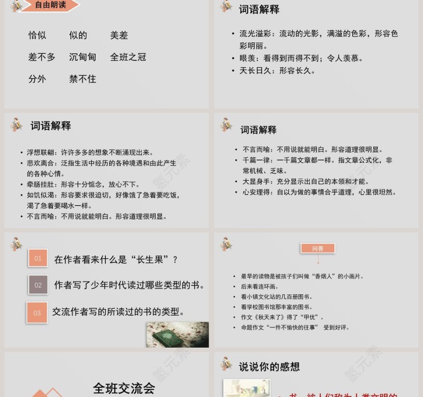 我的长生果语文课件PPT模板第2张