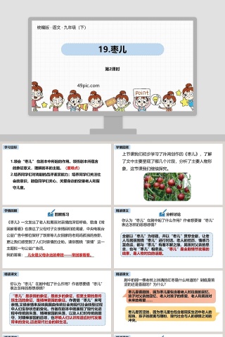 统编版九年级语文下册枣儿PPT课件