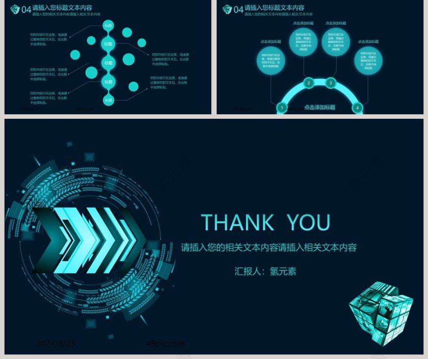 动态科技感总结汇报PPT模板第5张