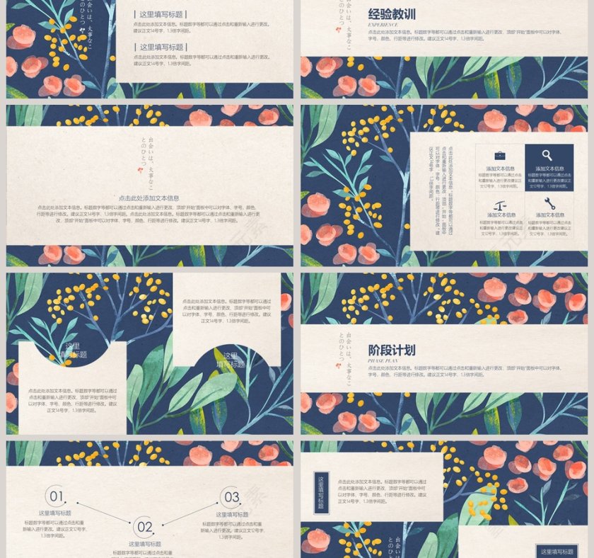 小清新日系简约工作汇报通用模板ppt第3张