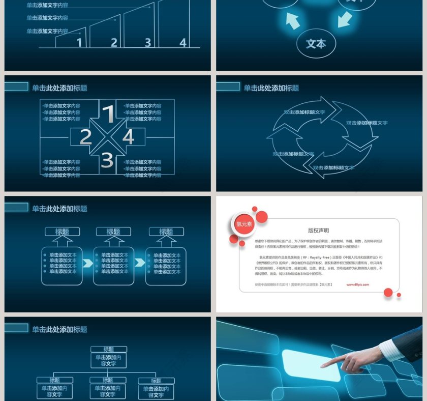 高端科技风工作报告PPT 模板第3张