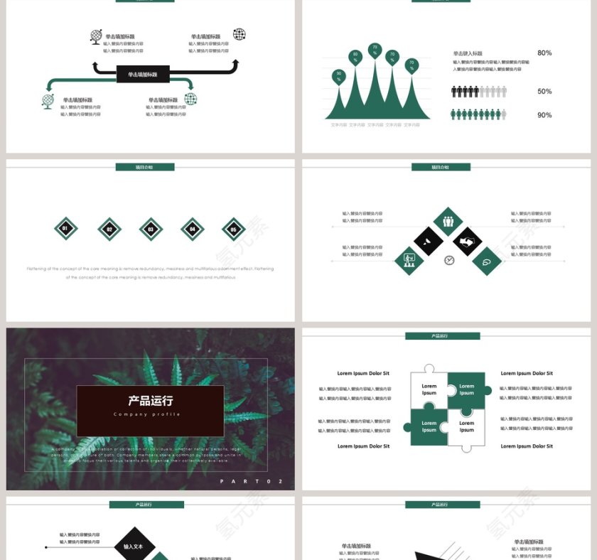 绿色森系商业计划书PPT模板第2张