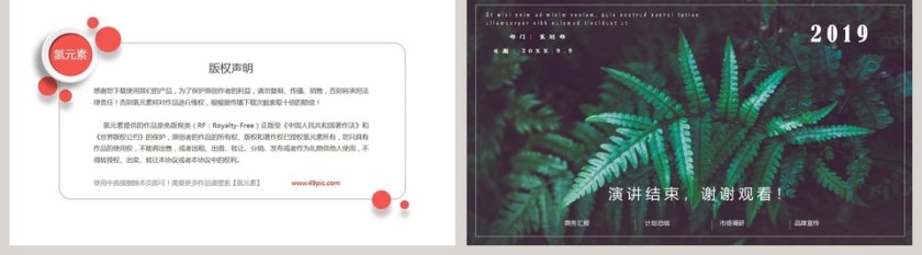 绿色森系商业计划书PPT模板第5张