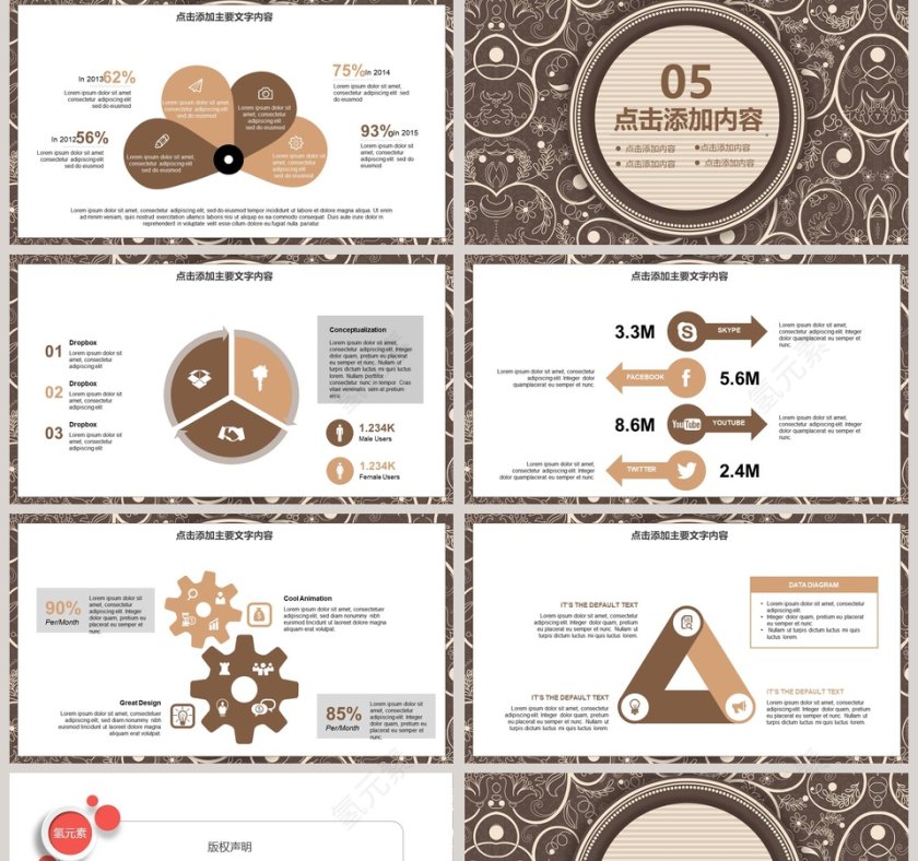 复古年终总结计划PPT第5张