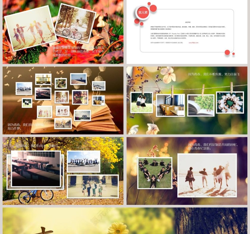 青春纪念册同学会PPT毕业纪念册PPT第2张