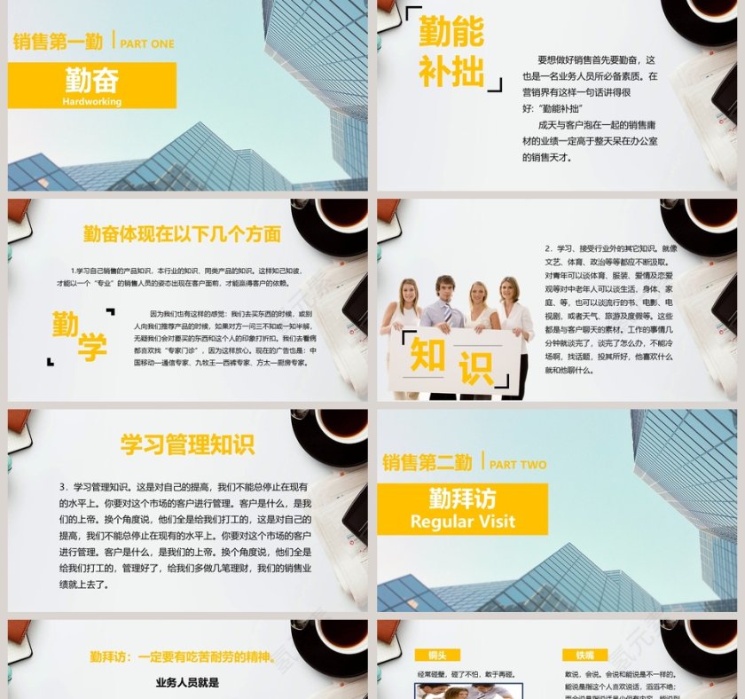 201X金融商务早会PPT模板第2张