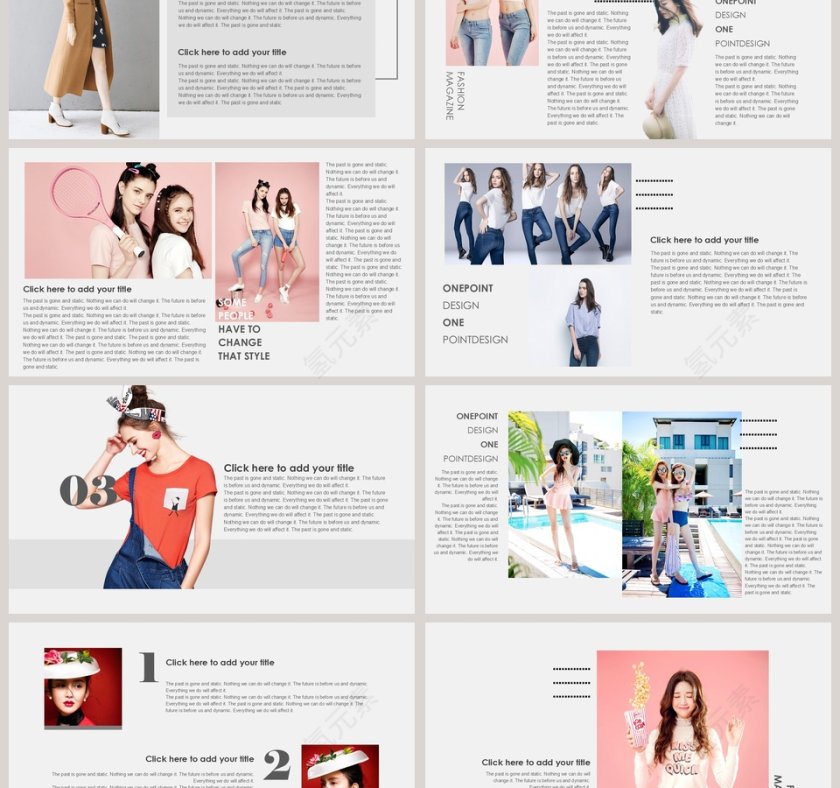 简约杂志风品牌营销PPT模板第3张