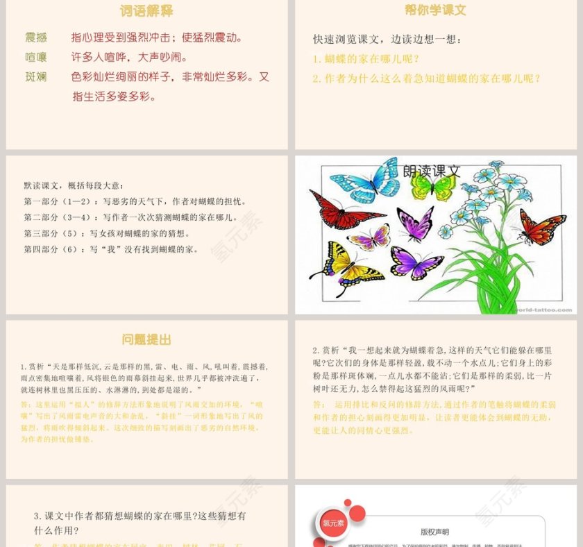 课文解析蝴蝶的家语文课件PPT第2张