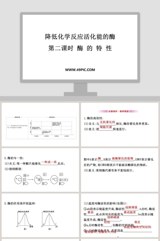 降低化学反应活化能的酶-第二课时酶的特性教学ppt课件