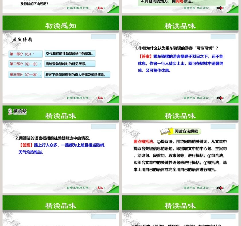 游记散文登勃朗峰语文课件PPT第4张