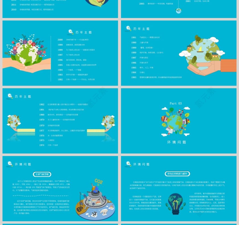 世界地球日主题班会模板环境保护PPT第4张