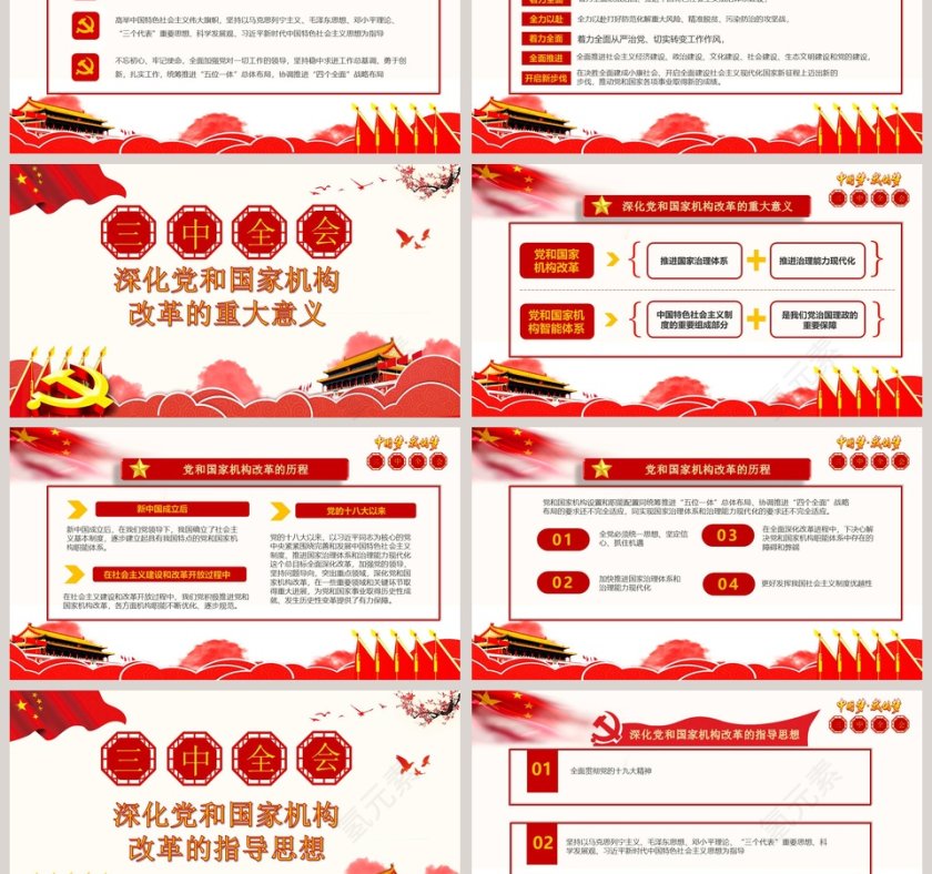 党政党课深度学习全国十九届三中全会会议精神PPT党课PPT第3张