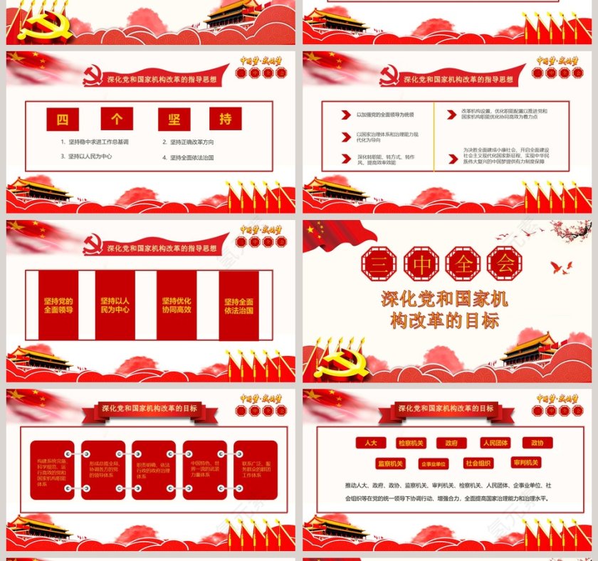 党政党课深度学习全国十九届三中全会会议精神PPT党课PPT第4张