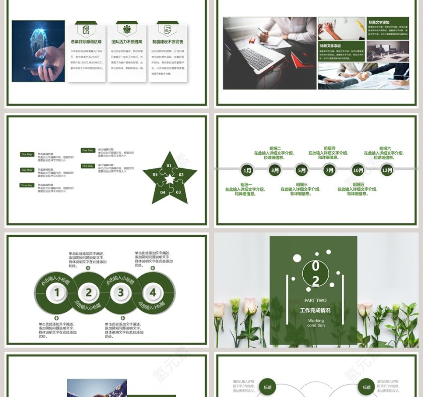 2018工作总结汇报PPT模板第2张