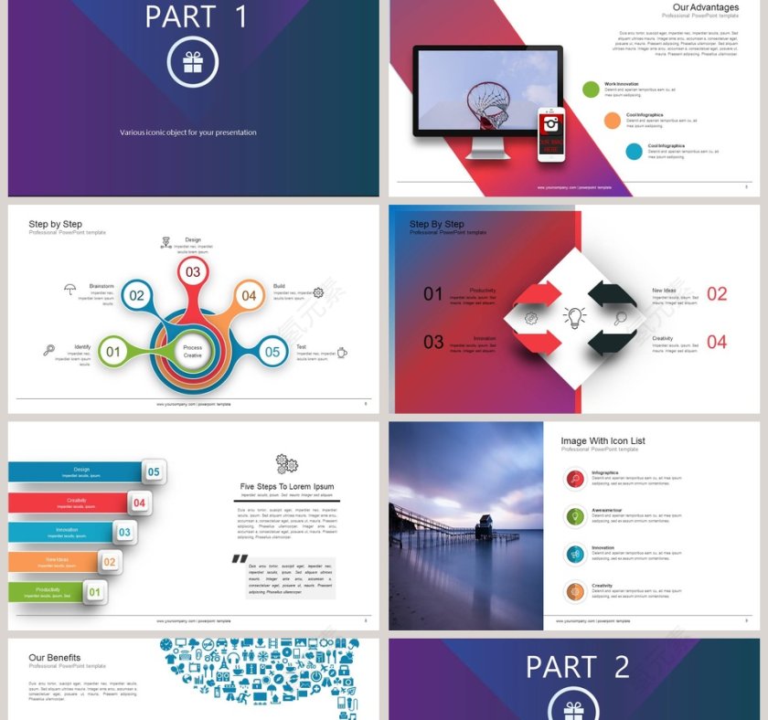 欧美简约杂志风通用模板第2张