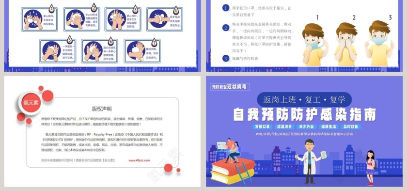 预防新型冠状病毒自我预防防护感染指南知识讲座PPT模板第6张