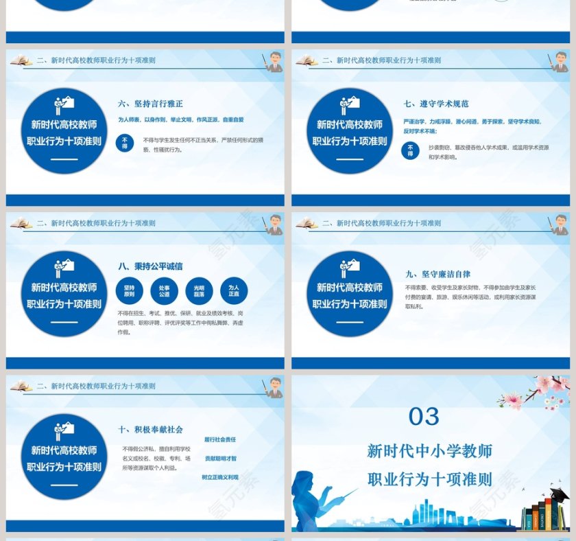 新时代教师职业行为十项准则ppt第4张